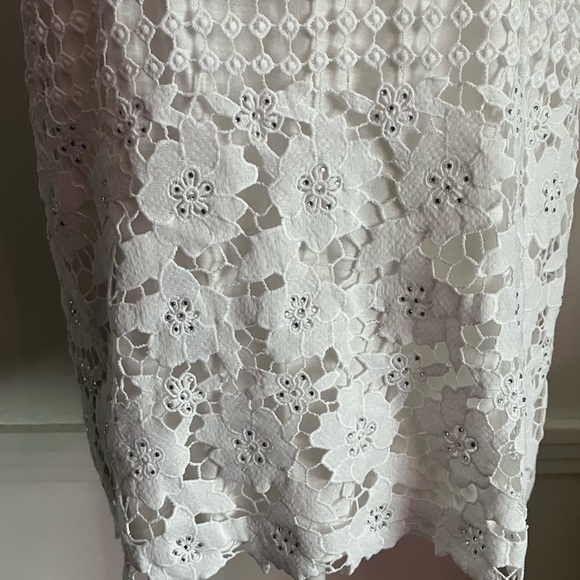 INC International Concepts • NWT White Floral Lace Tank Top - Picture 2 of 5